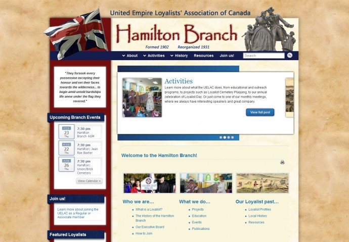 Hamilton UELAC website